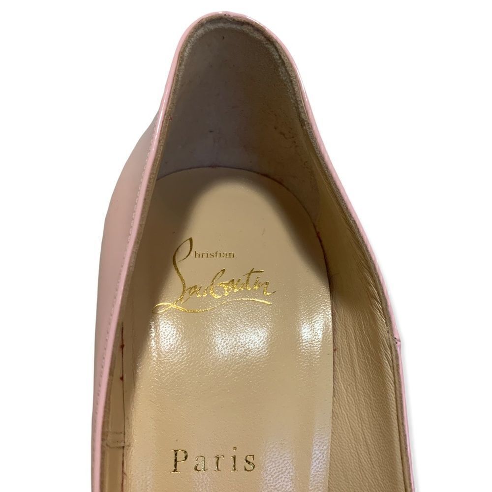 Christian Louboutin Baby Pink Patent Leather So Kate 120 Pumps | Size: 38.5 | - Picture 13 of 15